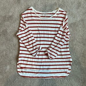 Madewell 3/4 sleeve shirt. Striped. Non smoking. Gently used. Small.